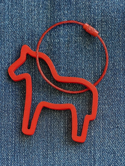 Брелок, обвес на сумку DARI DARI «Лошадка», красный, 6 см, фото 2.