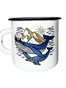 Эмалированная кружка Магтрэп «‎Кит», белая, 400 мл