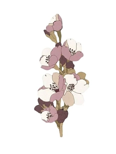 Брошь «Цветок вишни», розовая