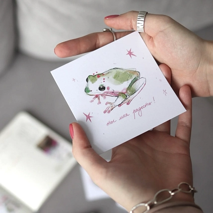 Квадратная открытка «Ты моя радость!», фото 2.