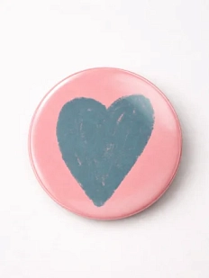 Закатной значок «Сердце», металл, 25 мм