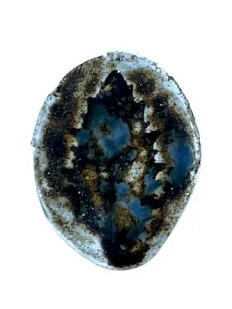 Брошь ручной работы «Лист», тёмно-коричневый, керамика