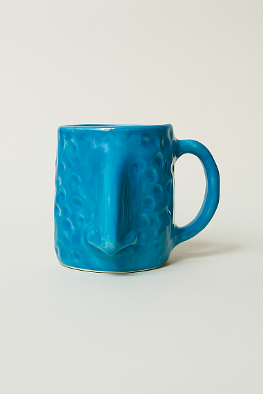 Кружка ручной работы NF ceramics «Нос», голубая, 400 мл, фото 3.