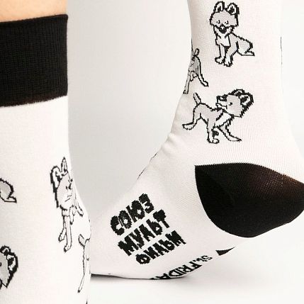 Носки «Стая Маугли», р-р 38-41, белые, фото 3.