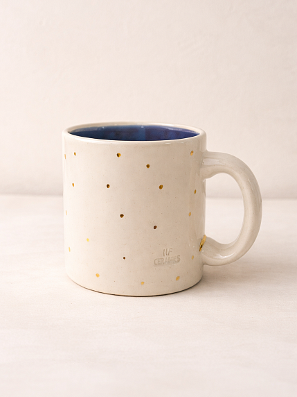 Кружка ручной работы Тата вытворяет/NF ceramics «Вокруг пи*дец, а я молодец», белая, керамика, 450 мл, фото 3.