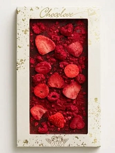 Шоколад тёмный с клубникой и малиной