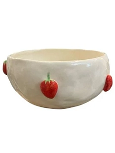 Миска-боул ручной работы Катя Вебер «Клубника», керамика, 650 мл