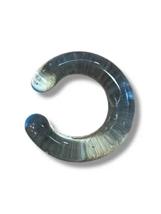 Кафф Лампджой глянцевый, стекло, светло-голубой прозрачный