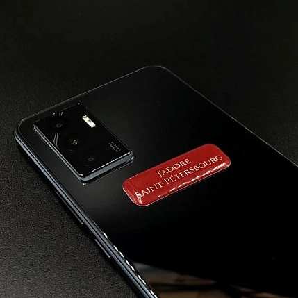 3Д Стикер на телефон Подписные изделия «J'adore», объемный, красный, фото 4.