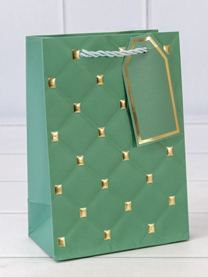 Пакет подарочный с тиснением,  14х20 см, фото 3.