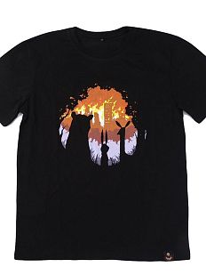 Футболка Barking store «BURN BURN BURN», М жен.
