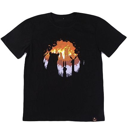 Футболка Barking store «BURN BURN BURN», М жен., фото 1.