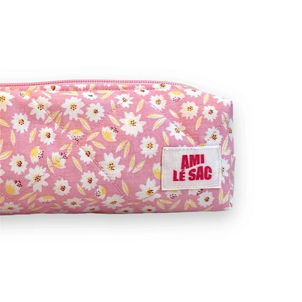 Пенал ручной работы АМИ (Ami lé sac), розовый, цветочки, фото 2.