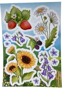 Стикерпак Лавкот «Цветы и ягоды», А6