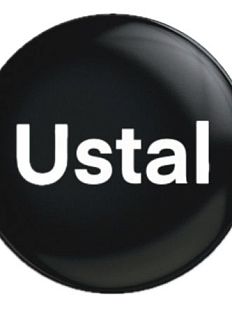 Закатной значок «Ustal», металл, 25 мм