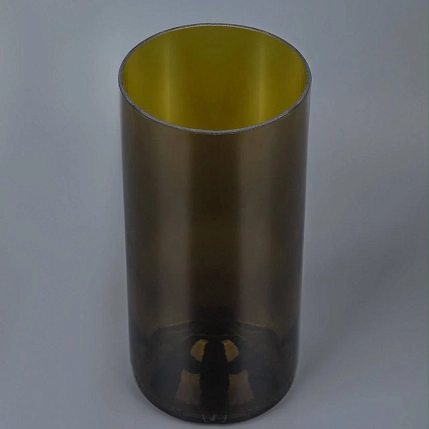 Ваза из винной бутылки Полбутылки «Магнум», оливковая, 21 см, фото 3.