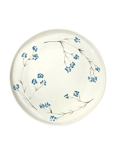 Тарелка ручной работы Верба керамика «Незабудки», керамика, 24 см