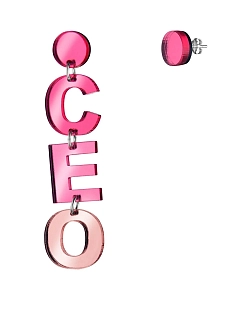 Серьги Monolama «CEO», оргстекло, переработанный пластик