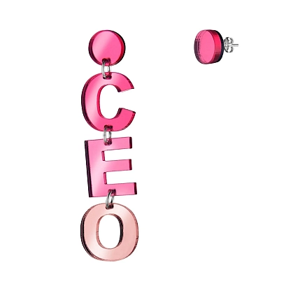 Серьги Monolama «CEO», оргстекло, переработанный пластик, фото 1.