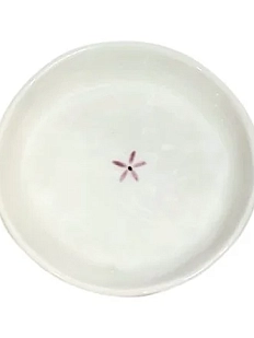 Блюдце для украшений ручной работы «Сиреневый цветочек», керамика