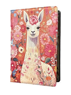 Обложка на паспорт DARI DARI «Альпака с цветами», искусственная кожа