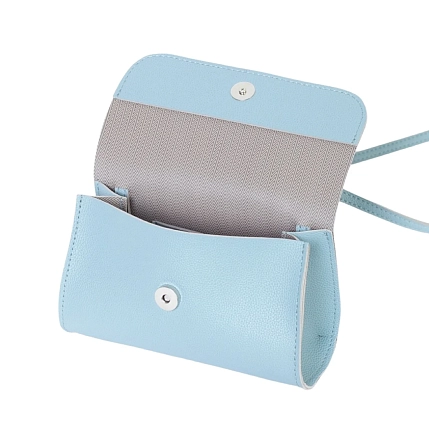 Сумка ручной работы «Roll», Kokosina bags, искусственная кожа, светло-синий, фото 3.