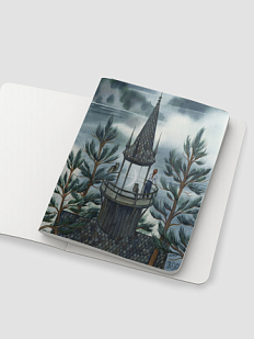 Тетрадь «Башня на берегу озера», иллюстратор Анна Спешилова, А5, 40 листов