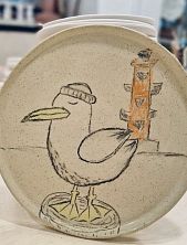 Тарелка с чайкой «Стрелка Васильевского острова»