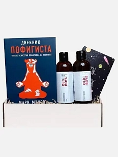 Подарочный набор на 14 февраля с книгой «Дневник пофигиста» и косметикой