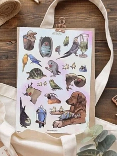 Стикерпак «Попуги», А5