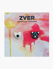 Серьги-гвоздики ручной работы «Сердце и кот», чёрный, керамика