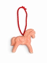 Ёлочная игрушка ручной работы Йеллоускуп «Лошадь», розовая, 10 см, превью фото 3