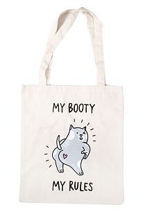 Шоппер «My booty my rules», белый