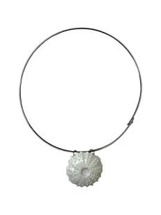 Чокер ручной работы на металлическом обруче «Морской ёж», полуфарфор