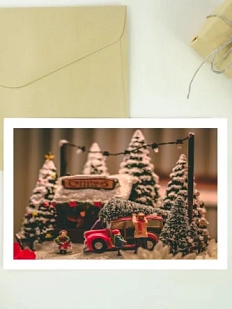 Открытка DARI DARI на Новый год «Красная машинка», А6