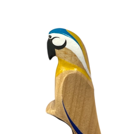 Брошь Птицы в ветвях (Free in tree) «Попугай Ара», синий, дерево, фото 2.