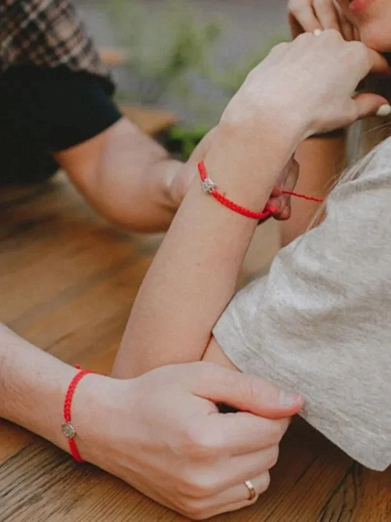 Браслеты парные WAF WAF «Львы», красные, фото 4.