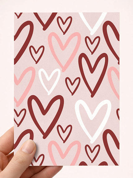 Открытка DARI DARI «Сердечки», А6, фото 1.