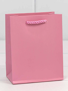 Пакет подарочный «Фактура», 12х15 см, розовый
