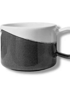 Кружка ручной работы бело-серая, керамика, 200 мл