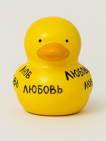 Керамическая фигурка Уточка с надписями «Любовь», фото 1.