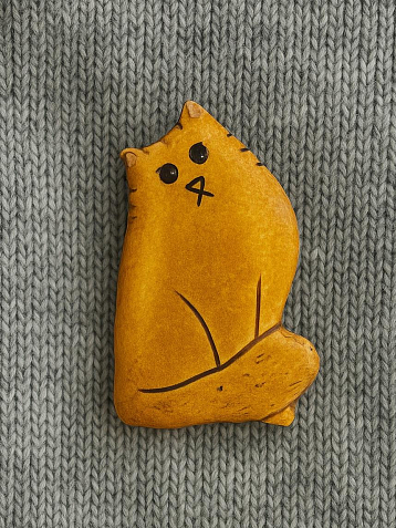 Брошь ручной работы Екатерина Юдо «Коричневый кот №2», керамика, фото 3.