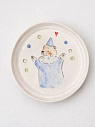 Тарелка ручной работы НАДО ЖЕ с росписью «Мишка в жабо», белая, керамика, 14 см, превью фото 1