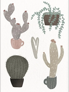 Открытка ЙЕТТИ «Кактусы», А6