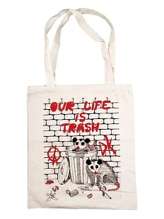 Сумка шоппер «Our life is trash», белый