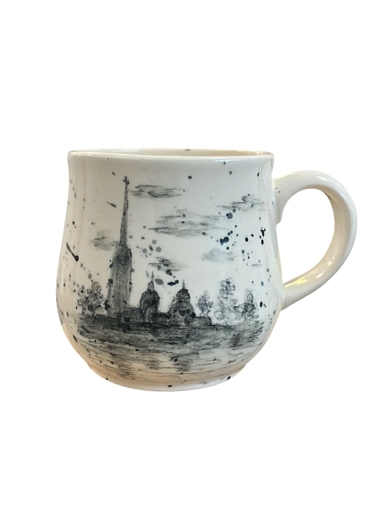 Кружка ручной работы Верба керамика груша «Дремлет...», керамика, 350 мл, фото 2.