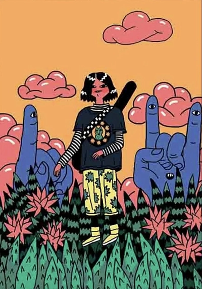 Картхолдер Валя Карнавалова «Панк», двусторонний, ПВХ, фото 1.