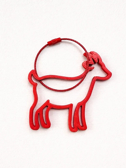 Брелок «Козочка», символ года 2027, красный, 6 см, фото 1.