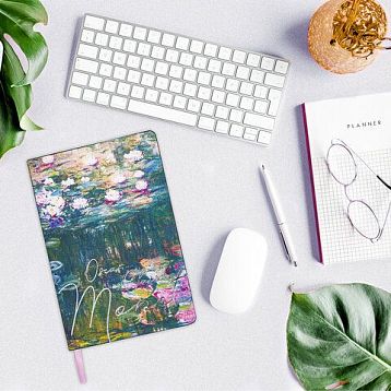 Блокнот «Claude Monet» в клетку, А5, 80 листов, зелёный, фото 7.