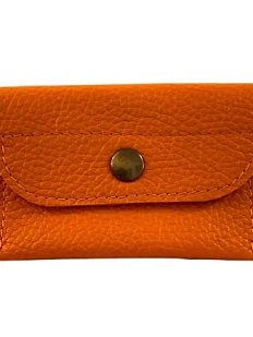 Кошелёк ручной работы, натуральная кожа, оранжевый